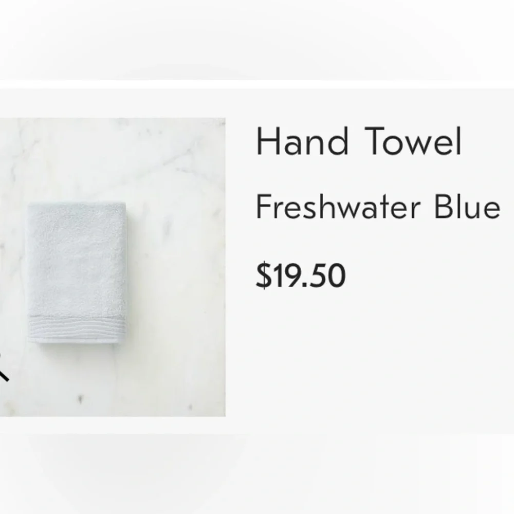 West Elm bundle hand towels LOT 2 organic ribbed fibrosoft green freshwater blue